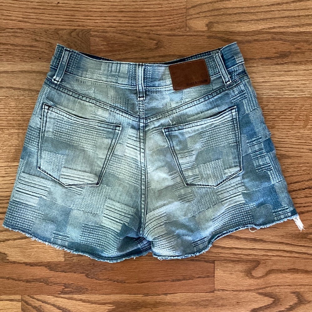 RARE Madewell Rivet & Thread Patchwork Jean Shorts - Picture 4 of 6